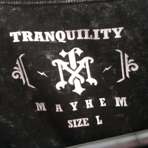 Tranquility Mayhem Graphic T-Shirt Size Mens Large - Picture 3 of 3